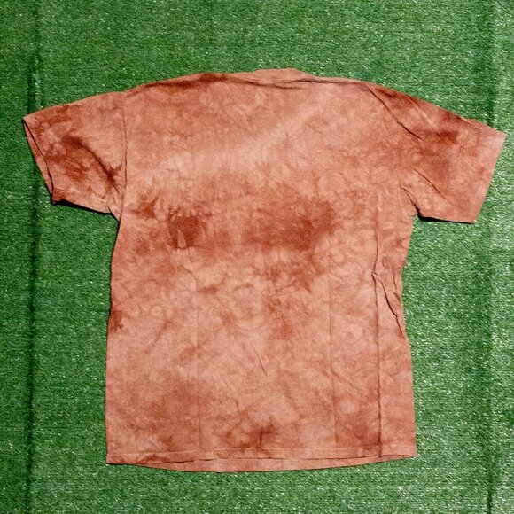 THE MOUNTAIN MENS T SHIRT BROWN MARBLE TIE DYE HORSES WILD NATURE SIZE XXL - Picture 4 of 7